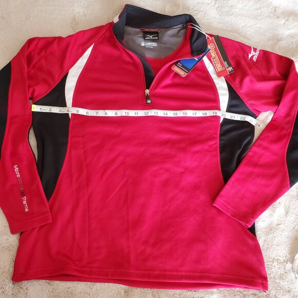 NWT Mizuno Warmalite Thermal 1/4 Zip Pullover Golf Top NWT Red Black Women's M - Picture 9 of 12